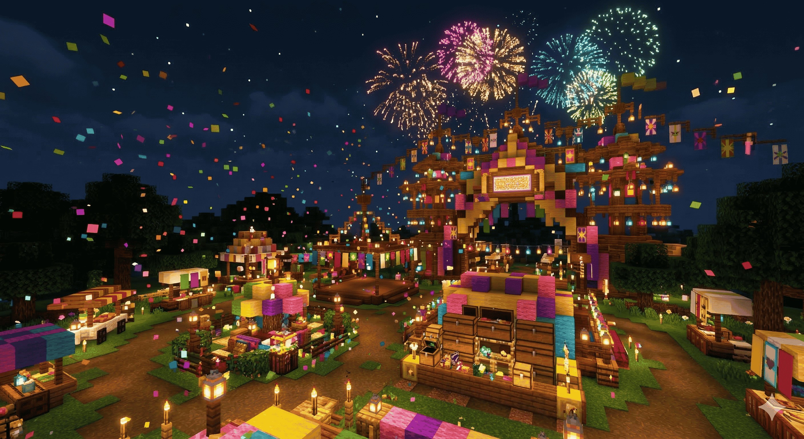 Evento nocturno en Isla Minecraft